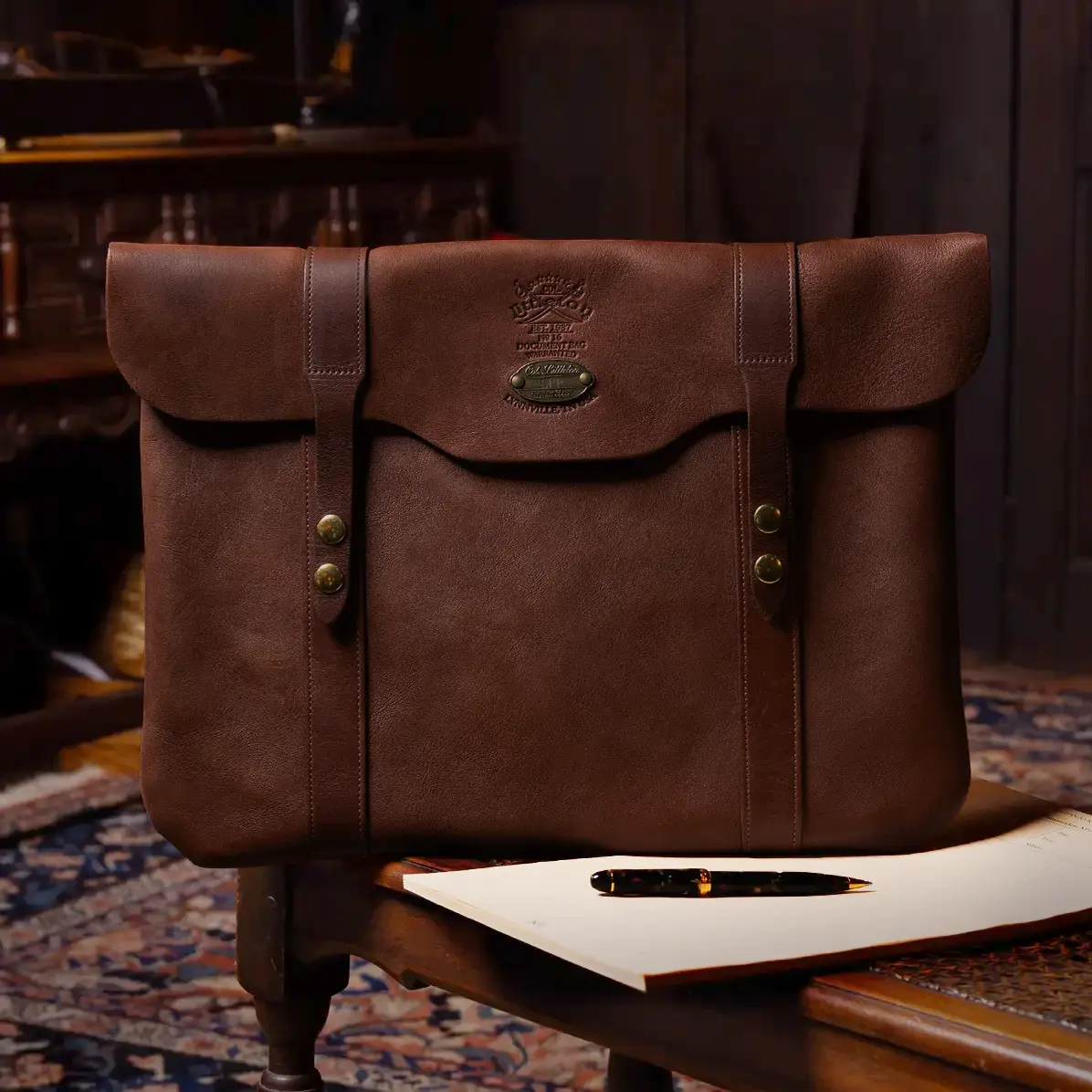 Leather Briefcase No. 16 Document Bag | Col. Littleton