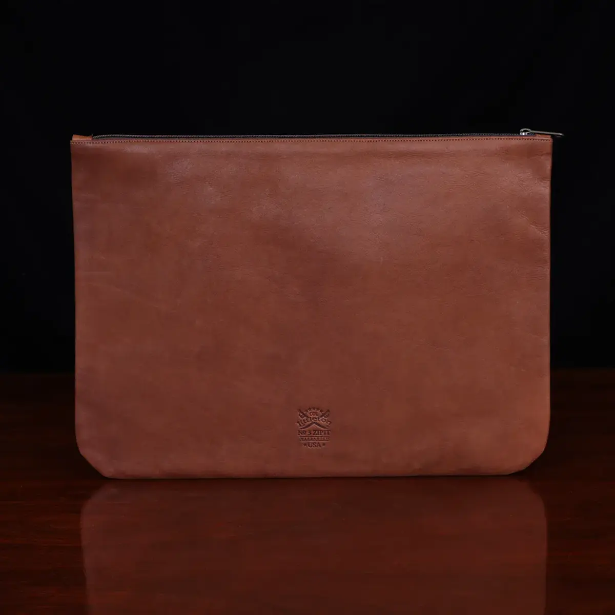 Leather clutch bag