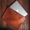 no 3 brown leather large zip it bag with accessories