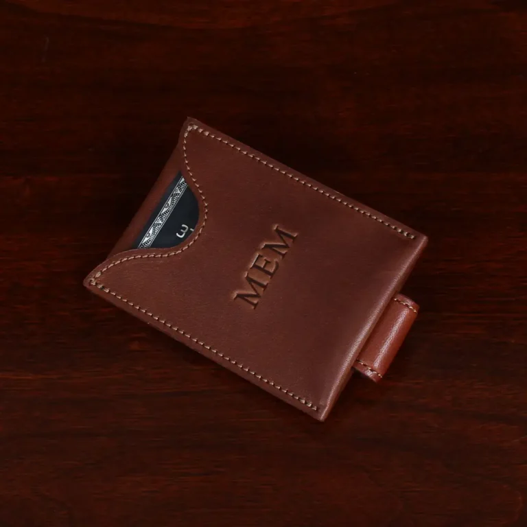 brown leather money-clip-no11-cash-pocket-personalization