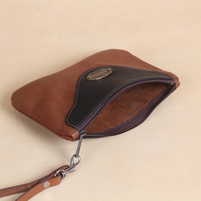 Leather Wristlet Clutch with Strap No. 4 Ladies' Bags Colonel Littleton