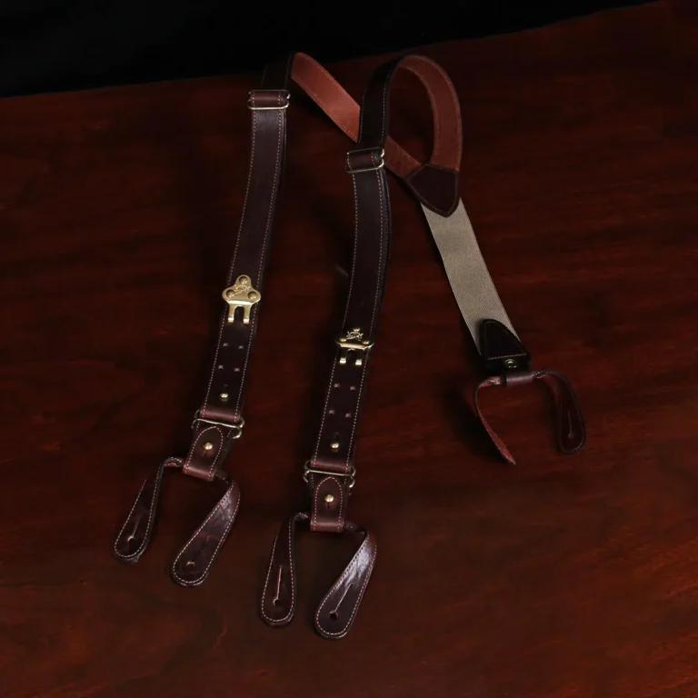 front view of no. 3 tobacco buffalo suspenders
