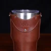 The front side of the No 30 Leather Tumbler