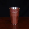 The front side of the No 30 Leather Tumbler