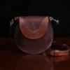 Bitsy Belt Bag in dark Tobacco Brown American Buffalo - front view