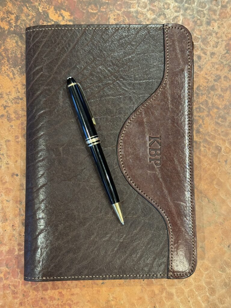 Travel Size American Buffalo Leather Portfolio | Col. Littleton