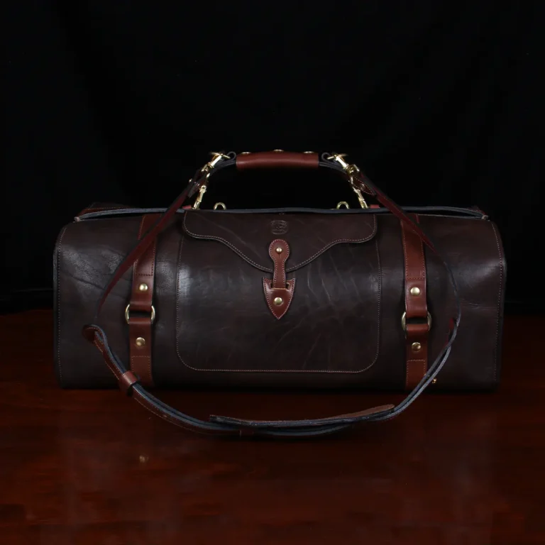 No. 1 Duffel Bag in Tobacco Brown American Buffalo - back view