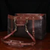 No. 1 Duffel Bag in Tobacco Brown American Buffalo - Front open view