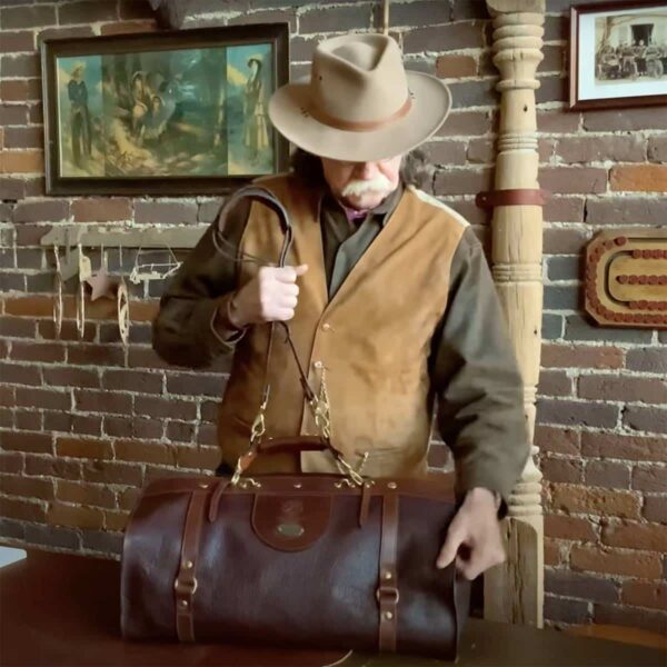 No. 1 Leather Duffel Bag – Tobacco Brown American Buffalo