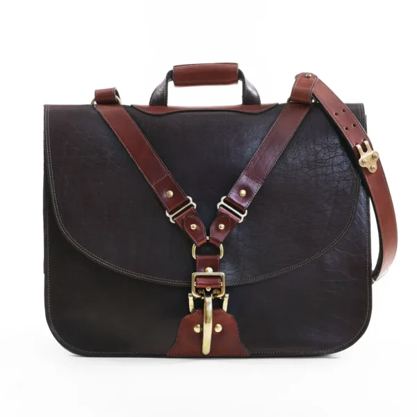 No. 41 Commander Briefcase – American Buffalo Leather Laptop Briefcase