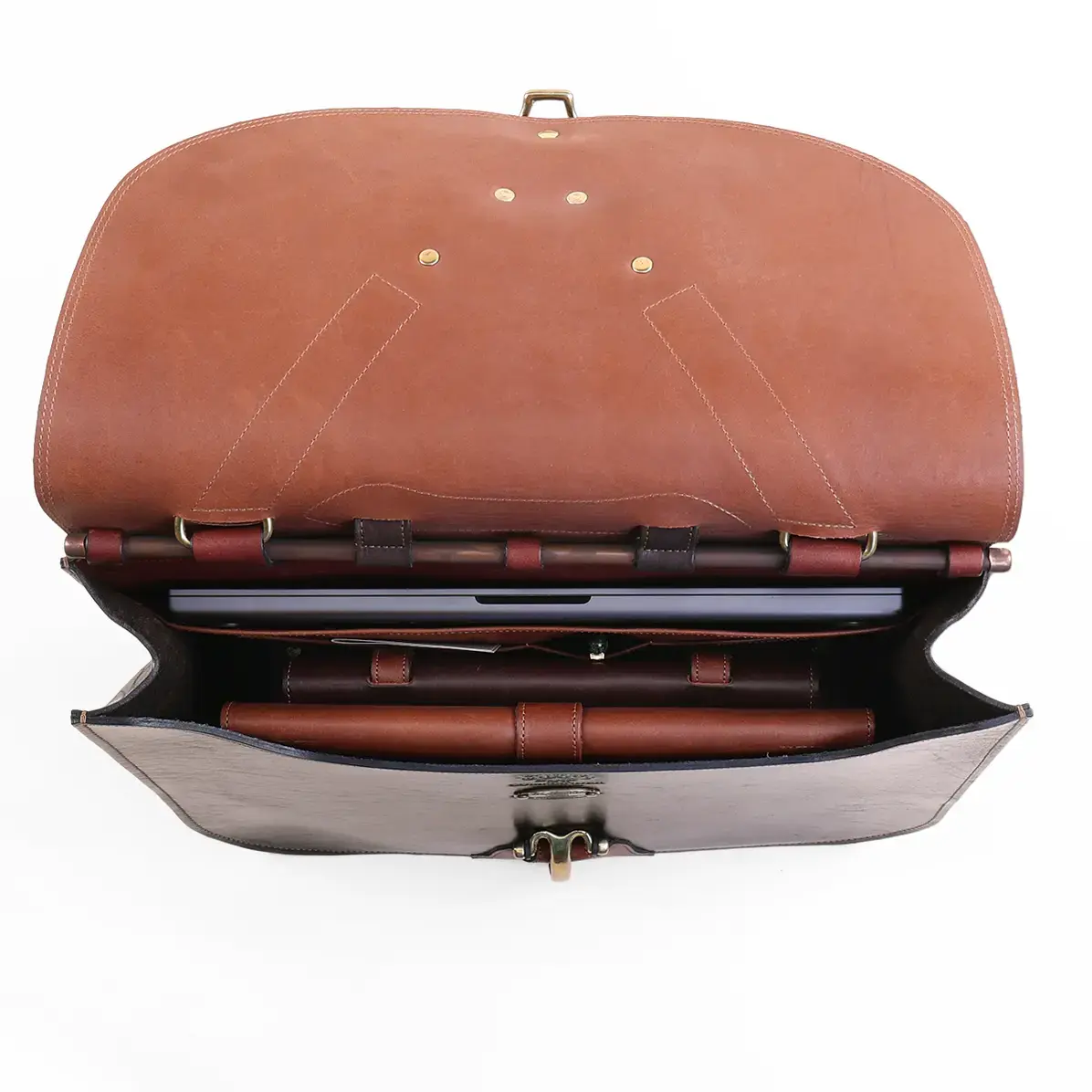 American Buffalo Leather Laptop Briefcase No. 41 Commander
