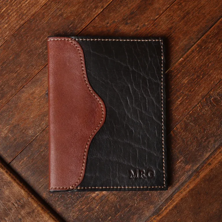American buffalo tobacco brown no7 card wallet - front view