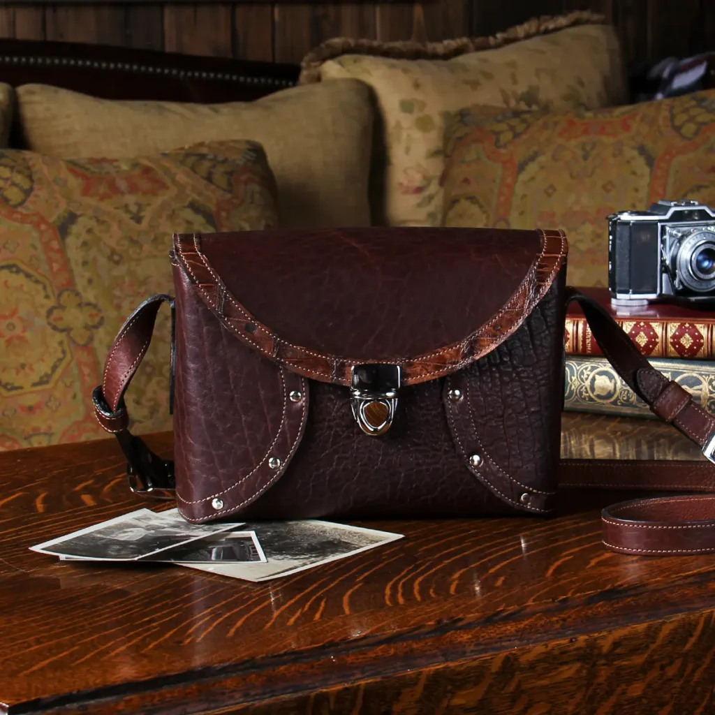 Timeless Valentine's Day Gifts 9 buffalo leather crossbody box bag on table