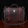 No. 1943 Navigator Briefcase in Tobacco Brown American Buffalo with Vintage Brown Steerhide trim - back view