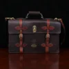No. 1943 Navigator Briefcase in Tobacco Brown American Buffalo with Vintage Brown Steerhide trim - front view