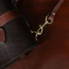 navigator briefcase in tobacco buffalo view of hook