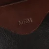 no 28 legal portfolio in tobacco buffalo - front view of initials