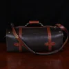 No. 2 Duffel Bag in Tobacco Brown American Buffalo with Vintage Brown American Steerhide trim - back view