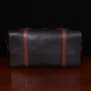 No. 2 Duffel Bag in Tobacco Brown American Buffalo with Vintage Brown American Steerhide trim - bottom view