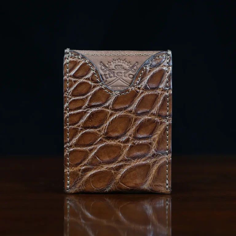 no 4 cardcase wallet in alligator - id 003 - front view