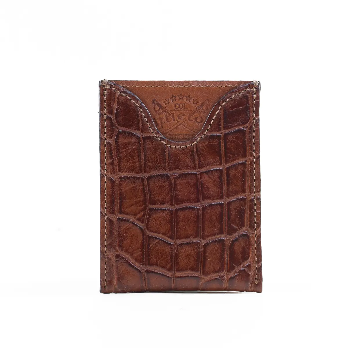 View larger image of no 4 cardcase wallet in alligator - id 003 - front view