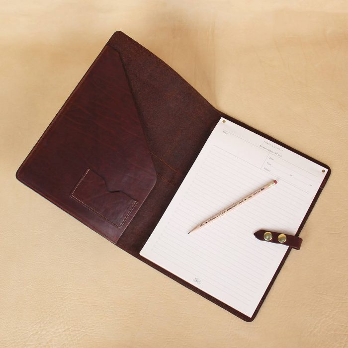 Leather Portfolio No.18, Personalized Padfolio Folder Col. Littleton