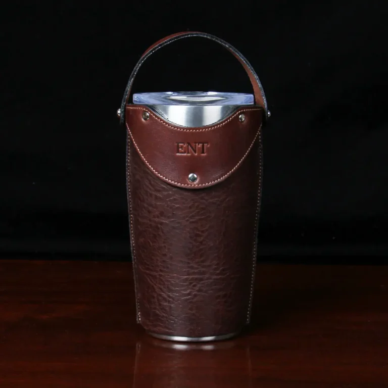 No. 20 Tobacco Brown American Buffalo Traveler Set on wood table - front view