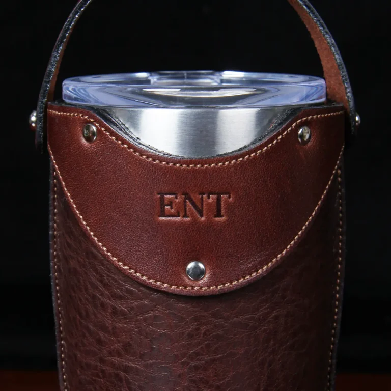 No. 20 Tobacco Brown American Buffalo Traveler Set on wood table - initial view