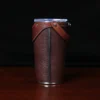 No. 20 Tobacco Brown American Buffalo Traveler Set on wood table - side view