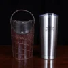 Front profile of the American Alligator Tumbler with the steel tumbler next to it