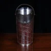 No. 20 Traveler Tumbler Sleeve Set in brown American Alligator - 20oz stainless steel tumbler - ID 003 - front view on black background