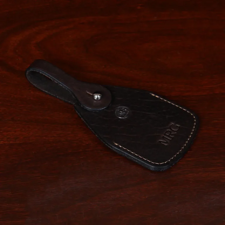 Black Colorado Buffaloes Leather Luggage Tag