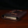 closed side view of leather bible cover