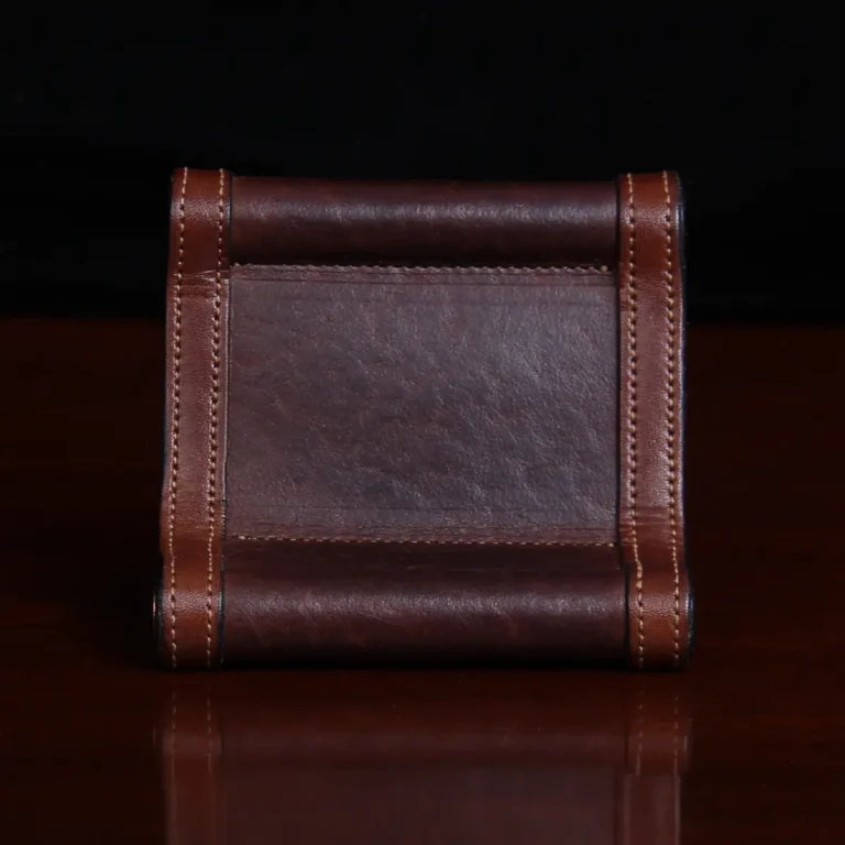 front of Tobacco Brown American Buffalo business card holder