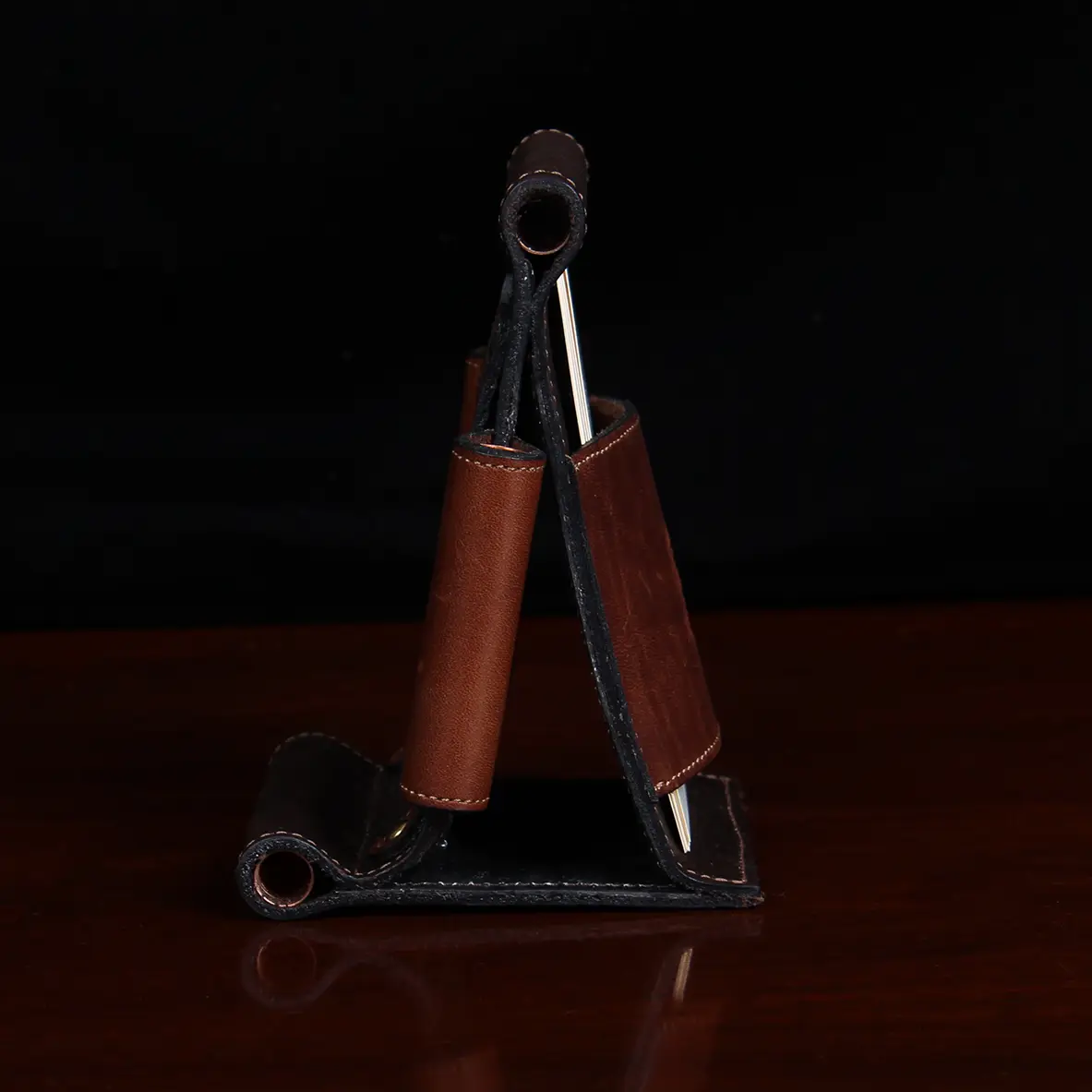Phone Stand in Tobacco Brown American Buffalo