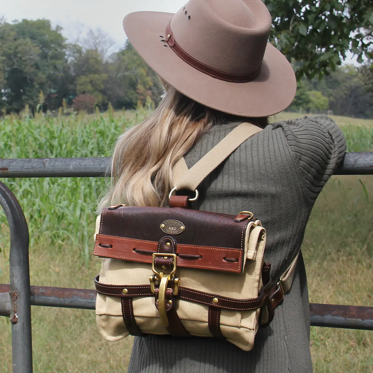 Handmade Leather Convertible Backpack Tote Crossbody (small, medium