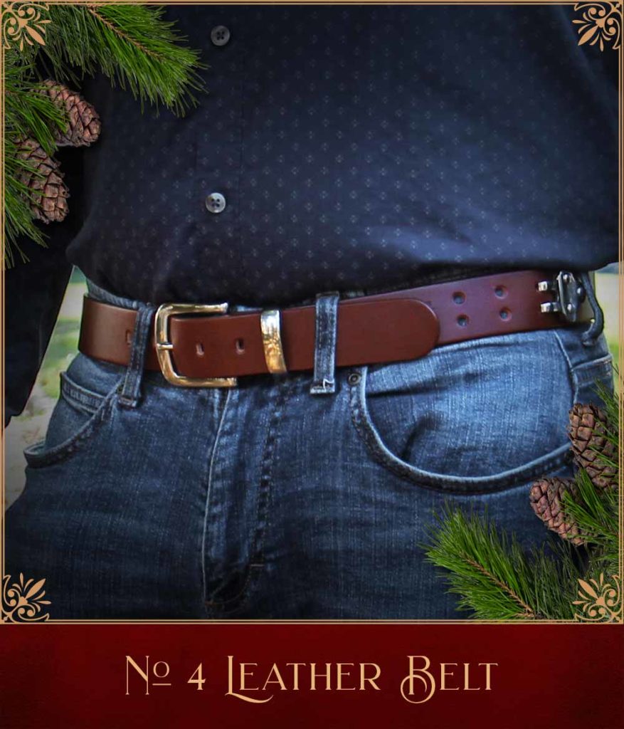 No. 4 Leather Belt in Vintage Brown