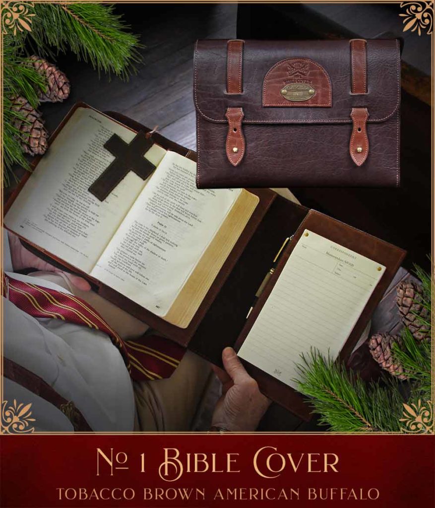 No. 1 Bible Cover Tobacco Brown American Buffalo