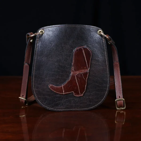 The Bella Crossbody Boot Purse – American Buffalo with Alligator