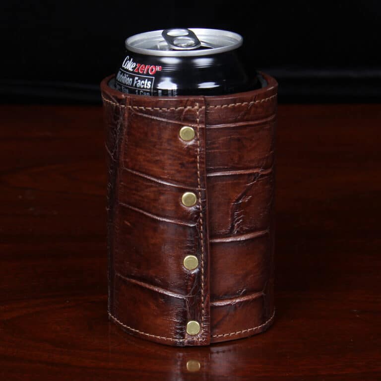 Colonel Can Caddy in brown American Alligator - Single - ID 002 - back view