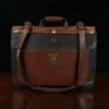 Buffalo with Vintage Brown American Steerhide trim and American Alligator flap - serial number 008 - back view