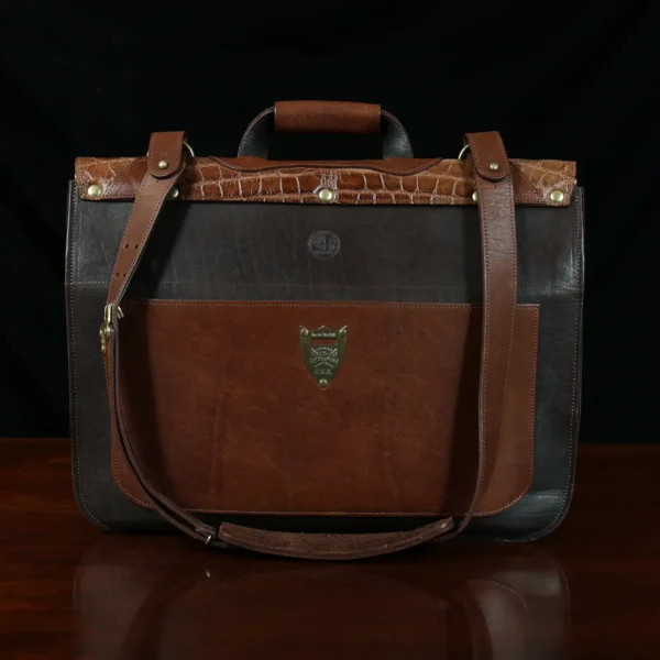 No. 41 Commander Briefcase – American Alligator with American Buffalo