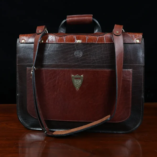 No. 41 Commander Briefcase – American Alligator with American Buffalo