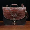 No. 41 Commander Briefcase - American Alligator with American Buffalo