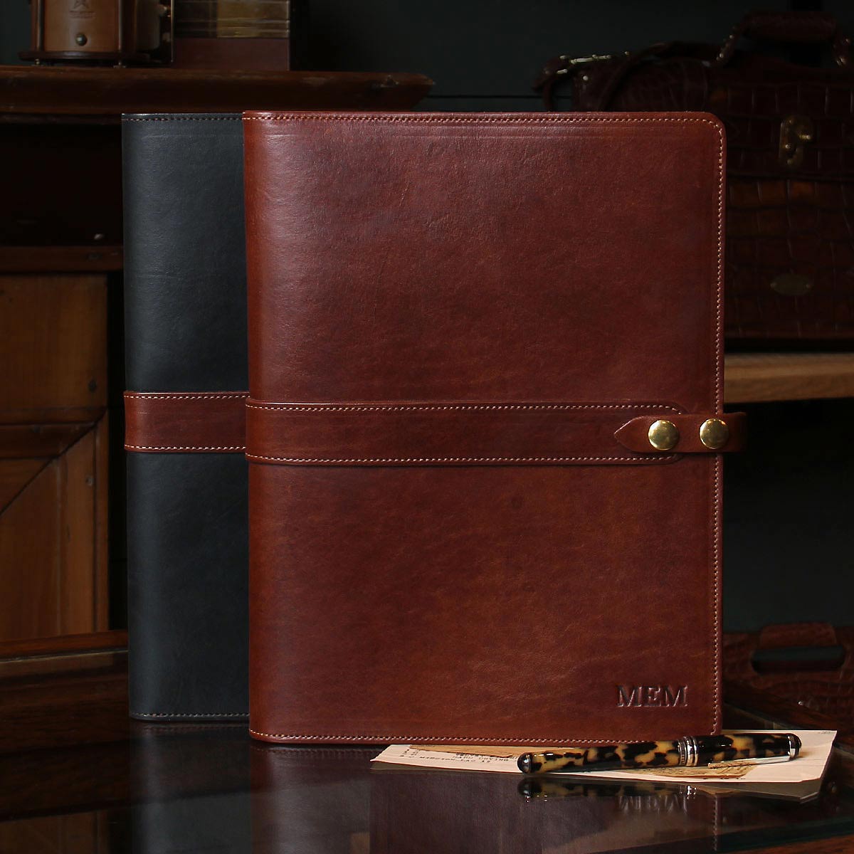 Portfolio Binder, Leather Padfolio With Name, Personalized Leather