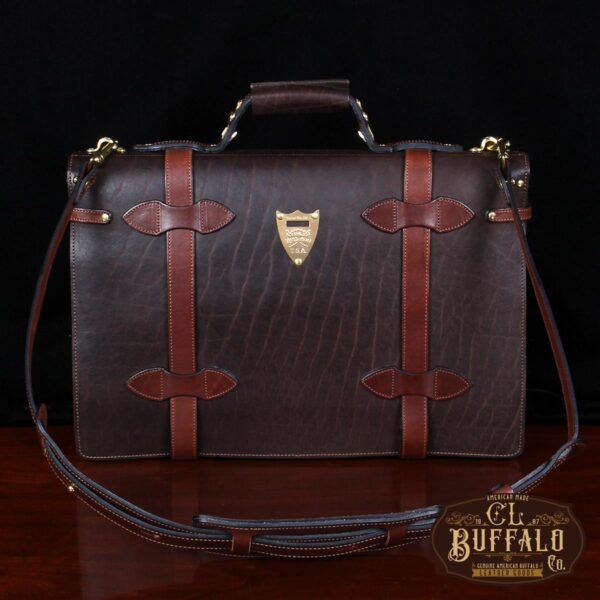 No. 1943 Navigator Briefcase - Tobacco Brown American Buffalo
