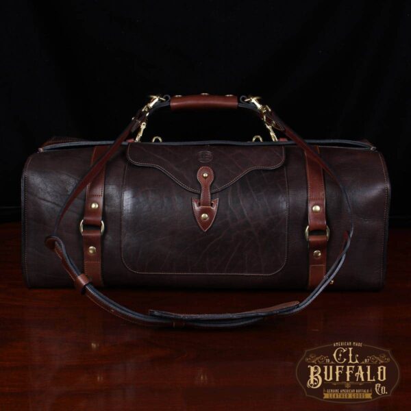 no1 buffalo leather duffel in Tobacco Brown American Buffalo with Steerhide trim