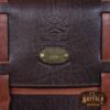 No. 33 Notebook in Tobacco Brown American Buffalo Leather with personalization engraving on plate