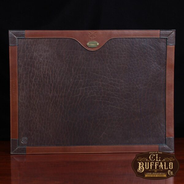No. 17 Desk Pad – Tobacco Brown American Buffalo