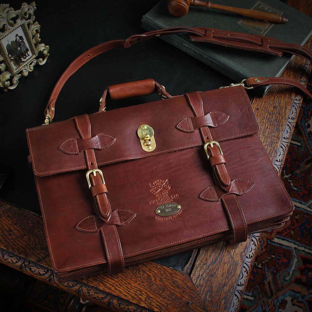 leather briefcase bag